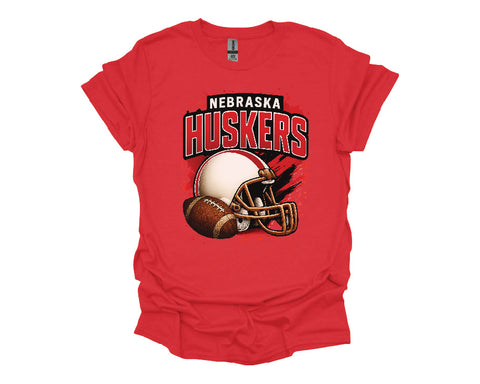Big Red Football Graphic Tee - Soft Style Tshirt