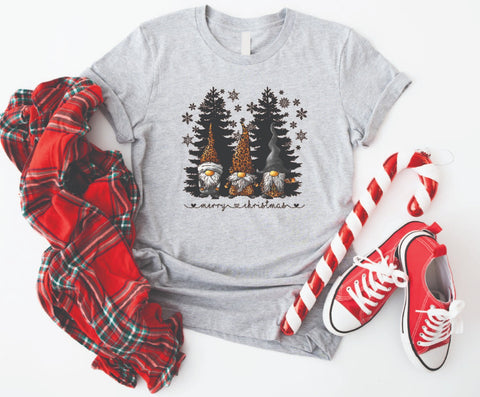 Gnomes in Leopard PJs Christmas - Soft Style Tshirt