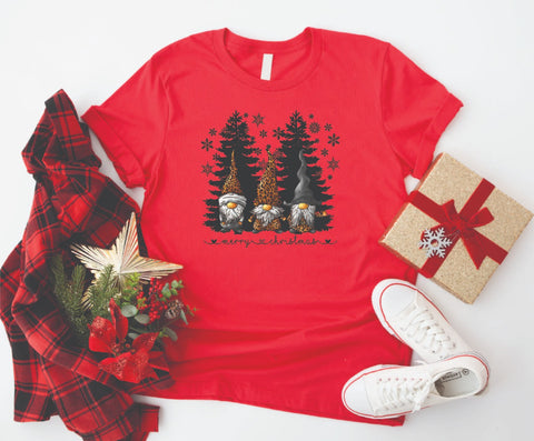 Gnomes in Leopard PJs Christmas - Soft Style Tshirt