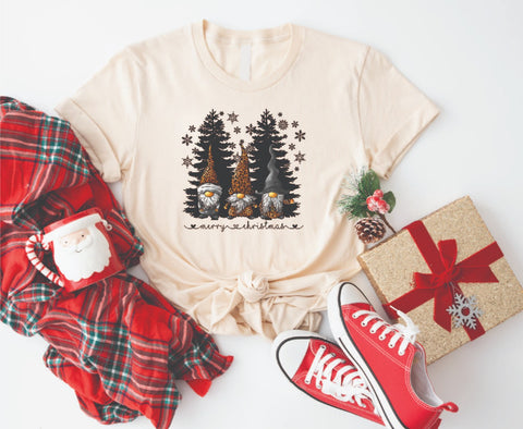 Gnomes in Leopard PJs Christmas - Soft Style Tshirt