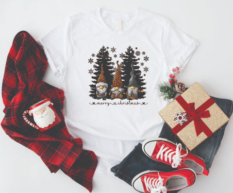 Gnomes in Leopard PJs Christmas - Soft Style Tshirt