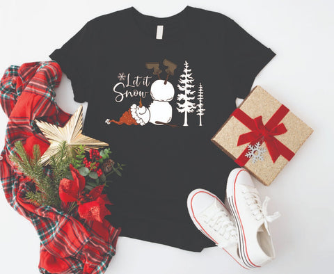 Let It Snow Snowman  – Fun & Playful Holiday Apparel - Soft Style Tshirt