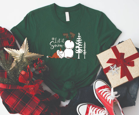 Let It Snow Snowman  – Fun & Playful Holiday Apparel - Soft Style Tshirt
