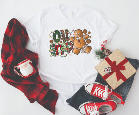 Title: Oh Snap Gingerbread Christmas  - Soft Style Tshirt