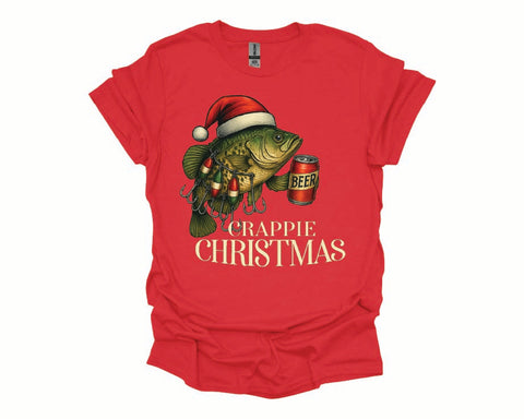 Hooked on Holiday Cheer – Crappie Christmas Tee