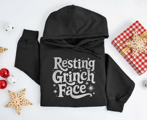 Funny Resting Grinch Face Christmas Hoodie