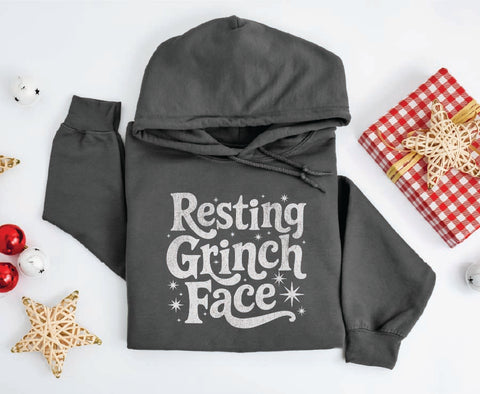 Funny Resting Grinch Face Christmas Hoodie