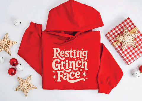 Funny Resting Grinch Face Christmas Hoodie