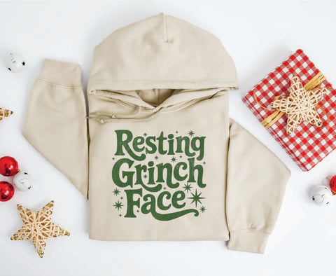 Funny Resting Grinch Face Christmas Hoodie