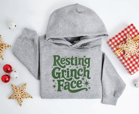 Funny Resting Grinch Face Christmas Hoodie