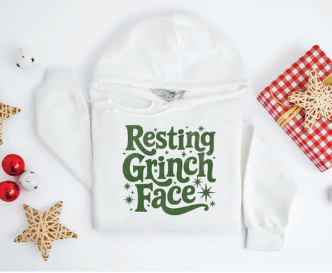 Funny Resting Grinch Face Christmas Hoodie