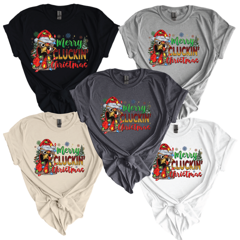 Merry Cluckin' Christmas: Festive Chicken Softstyle Shirt