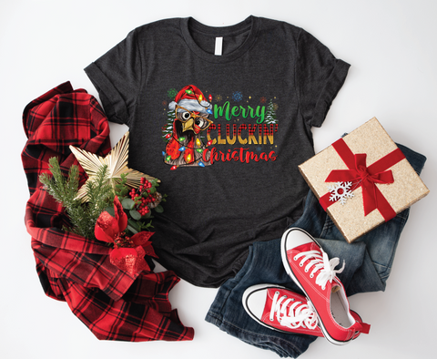 Merry Cluckin' Christmas: Festive Chicken Softstyle Shirt