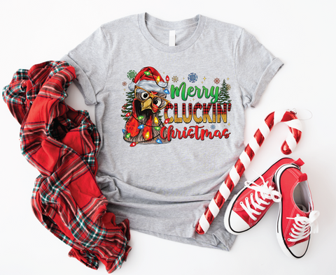 Merry Cluckin' Christmas: Festive Chicken Softstyle Shirt