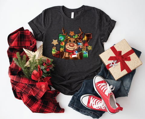 Joy Reindeer Tee Shirt - Soft Style