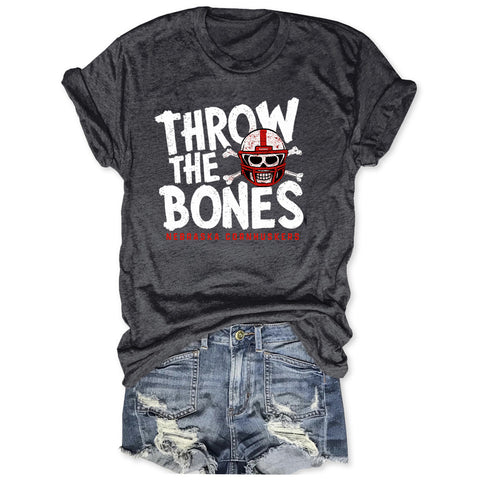 Throw the Bones – Nebraska Cornhuskers Skull Helmet Digital Art | Grunge Football Graphic