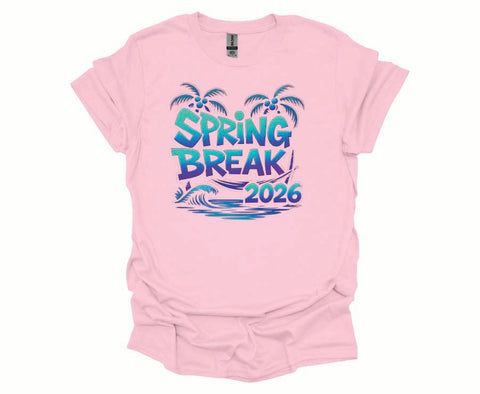 Spring Break 2026 Tropical Graffiti Tee