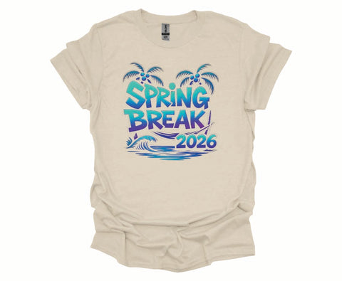 Spring Break 2026 Tropical Graffiti Tee