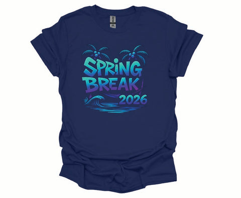 Spring Break 2026 Tropical Graffiti Tee