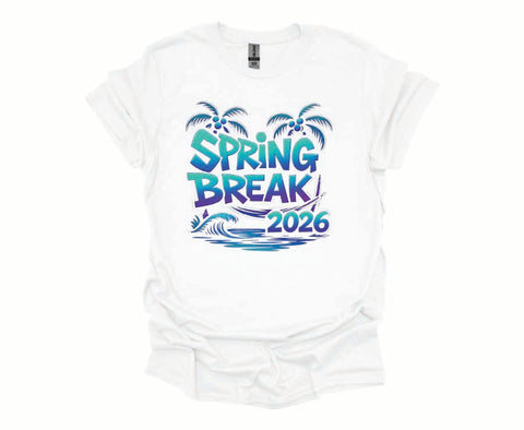Spring Break 2026 Tropical Graffiti Tee